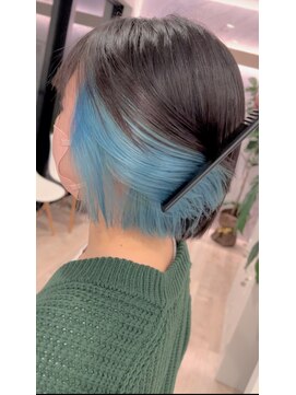 リシェイル(RICHAIR) ペールブルー☆ショートボブ