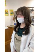 *シアーベージュ×セミロング*