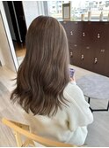ミルクティーベージュダブルカラーケアブリーチくすみカラー
