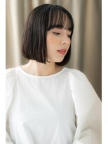 カバーヘア ブリス 志木南口駅前店(COVER HAIR bliss)&nbsp;黒髪クラシカル透け感切りっぱなしボブTb2志木20代30代40代