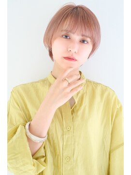 ガリカ 蔵前(Gallica) 【竹之内蔵人】大人丸みショートx透け感ピンクグレージュ<蔵前>