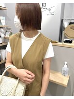カミエ(kamie)&nbsp;＊プツッとボブ 切りっぱなし ベージュ 神戸 三宮