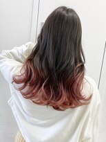 アンブルリュクス 渋谷(amble luxe) 【ピンクオレンジ】【ブリーチ】【グラデーションカラー】