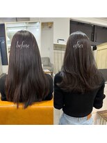 カラ フクオカ(Cara FUKUOKA)&nbsp;《★髪質改善うる艶水素カラー＋カット★》【before→after】