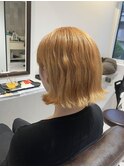 1ブリーチ!ミニボブ×オレンジベージュ instagram:@0730_ysnr.t