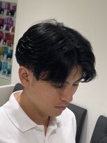 テクト バイアッシュ 吉祥寺店(Tect by Ash)&nbsp;センターパートニュアンスパーマツーブロック刈り上げマッシュ