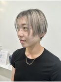 【髪質改善】 くびれショート ケアブリーチ ダブルカラー