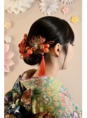 成人式ヘアセット　ヘアアレンジ