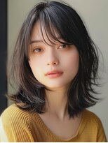 レヴ 草加店(LEV.)&nbsp;外ハネボブワイドバングイメチェンホワイトブロンド