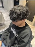 波巻きパーマ