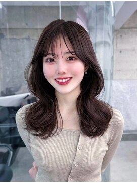 フィヴェント(Fivent) メルティカラー似合わせカットフェミニンロング韓国レイヤー