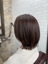 アトリエナガノ(atelier nagano)&nbsp;ショートボブ/ニュアンスカラー/センターパート/ブルージュ