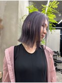 【GEEKS渋谷】ラベンダーカラー/切りっぱなしミディアム/顔周り