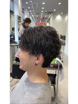 オーシャントーキョー 仙台(OCEAN TOKYO) ツイストスパイラルマッシュ刈り上げツーブロックメンズパーマ