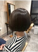 ツヤ感が際立つ、品のある大人ショートボブ/髪質改善/TR