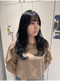 ロングレイヤー/顔まわりカット/艶髪/トリートメント