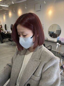 ラック 表参道(LUCK) ワインレッド/ケアブリーチ/ブリーチ/表参道/原宿