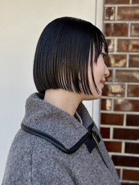 シベルバレー 横浜(sibell) ▽ハッシュボブハッシュカット顔周りカット切りっぱなしボブ