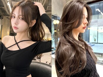 CITY omotesando 【レイヤーカット/ハイレイヤー/韓国ヘア】【6月中旬OPEN（予定）】の写真/巻いても結んでも可愛い顔周りカット!細部まで拘った自分史上最高のStyleに◎