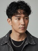 ラギッド 大野城店(RUGGED) ニュアンスパーマ ツーブロック 黒髪ショート メンズパーマ