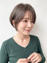 シオミエイチ タイムレス 垂水(shiomi H timeless)&nbsp;輪郭カバー/朝ラク/丸みショートボブ/シアーベージュ