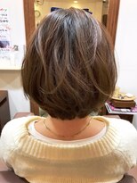 プース ヘアー(Pousse hair) グラデーションカラー【ベージュアッシュ】×ゆるふわボブ