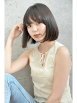 ネオリーブカフ 鶴ヶ峰店(Neolive caff)&nbsp;ツヤもあってまとまりも良い、ナチュラルなワンレンボブ