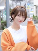 20代30代40代◎小顔ショートボブショコラアッシュふんわりカール