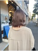 ミルクティーベージュカラーレイヤーカットケアブリーチカラー