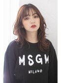 ハイライトピンクグレージュバレイヤージュグレージュオルチャン