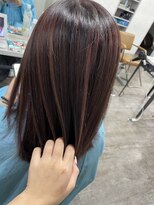 ハイライトカラー赤ブラウン