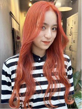 ジーナ(XENA) ケアブリーチ×ハイトーン×オレンジカラー(渋谷)