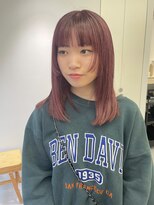 ハル 南平岸(HARU)&nbsp;高彩度なチェリーレッド / 顔周りレイヤー / レッドカラー