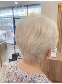 50代60代◎大人ナチュラルレイヤーショートボブ