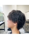 メンズ波巻きパーマ/マッシュ/重めマッシュ