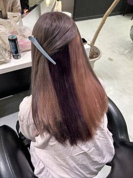 フォルテ 城北店 デザインカラー/レイヤーカット/ウェットヘア/オリーブベージュ