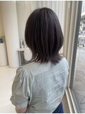 ブリーチラベンダーグレージュウルフレイヤーカット