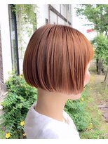 ルプラ ガーデン(le-pla garden)&nbsp;ボブ#切りっぱなし#オレンジベージュ#ダブルカラー#豊橋#豊川