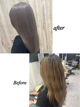 イノセンス 西宮北口店(innocence) 【shinスタイル】くすみベージュ×マロンベージュ×ケアブリーチ