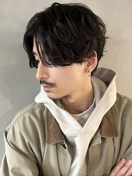 パーク(PARK) 【PARK】メンズセンターパート×ニュアンスパーマ