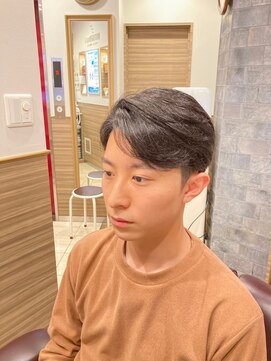 銀座マツナガ 神田店 10代20代オシャレツーブロ刈り上げ七三スタイル