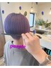 個室【ショート.ボブ限定】ブリーチネオン系カラー【その日に透明度抜群】