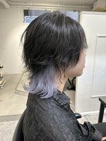 ○中性ウルフカットショートウルフヘアレイヤーカット顔まわり
