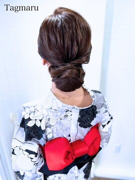 タグマル 浴衣着付けヘアセット☆大人シニヨン