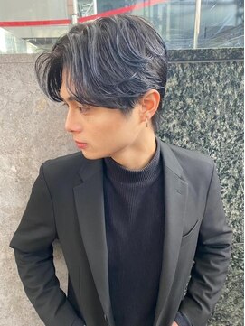 レブヘアー 西院(LEVHAIR) ツイストスパイラルパーマスペインカールダークアッシュマンバン