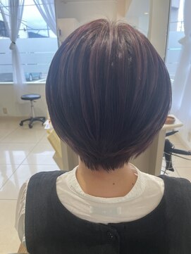 ミント(minto) クールショート丸みショート白髪ぼかしピンクカラー髪質改善