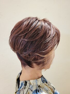 松本平太郎美容室 国立店 40代50代60代×ショートレイヤー×イノアカラー×ハイライト