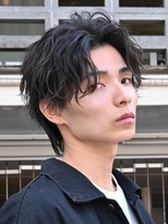 フィフス 原宿(fifth) 原宿ルーズパーマメンズカットラウンドマッシュ30代緩めシャドウ