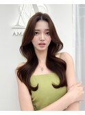 韓国ヘア　レイヤー　顔まわり