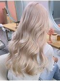 原宿 ブロンド ホワイトベージュ ケアブリーチ2回